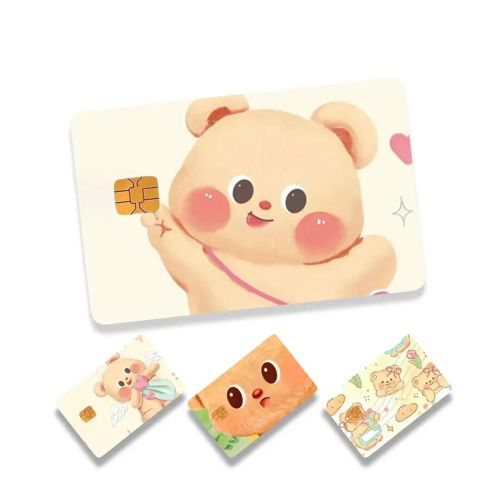 

Luxury Butter Bread Bear HD Waterproof Card Skins Protective Stickers for Credit Bank Game Cards