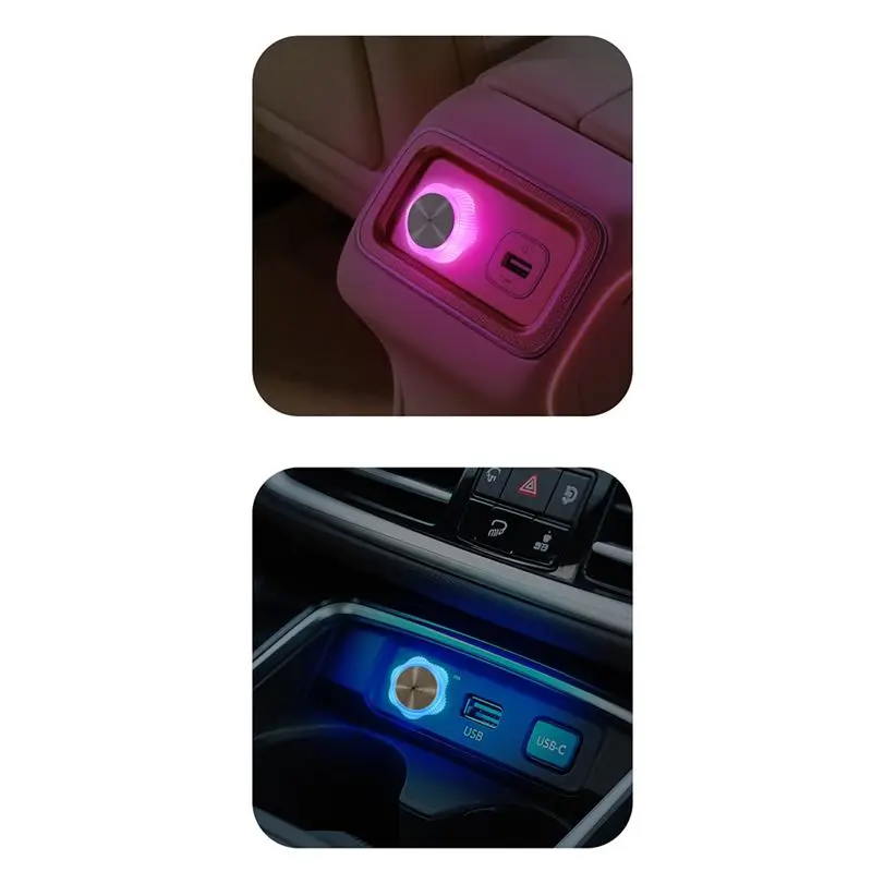 Car USB Ambient Light LED Decorative Atmosphere Lamp For Auto Interior Environment Light Plug Play Pink-A28K