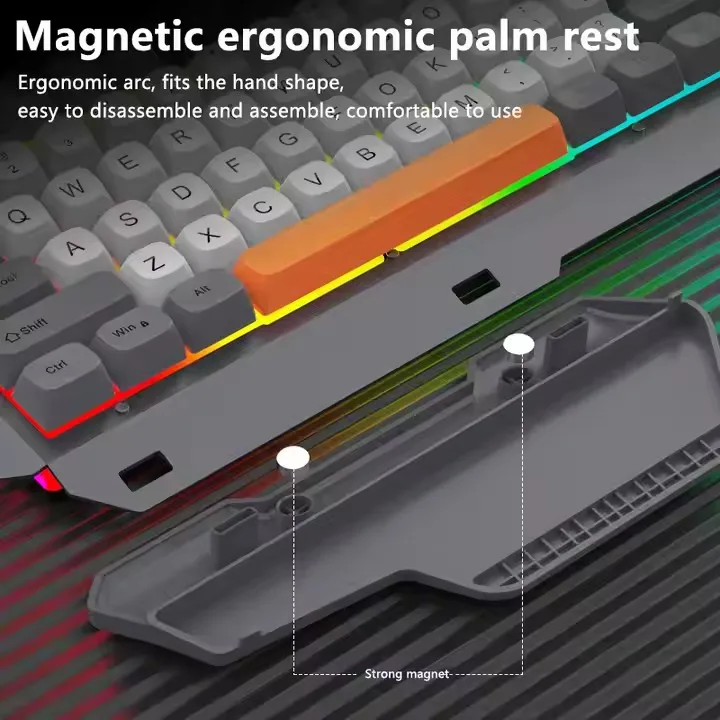 Set Keyboard dan Mouse Nuansa Mekanis Notebook Gaming Berkabel Komputer Desktop Gaming Kantor Logam Keyboard Keyboard Terbaik