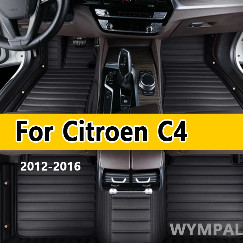 

Роскошный индивидуальный автомобильный коврик из искусственной кожи для Citroen C4 2012 2013 2014 2015 2016, защитные аксессуары для салона автомобиля