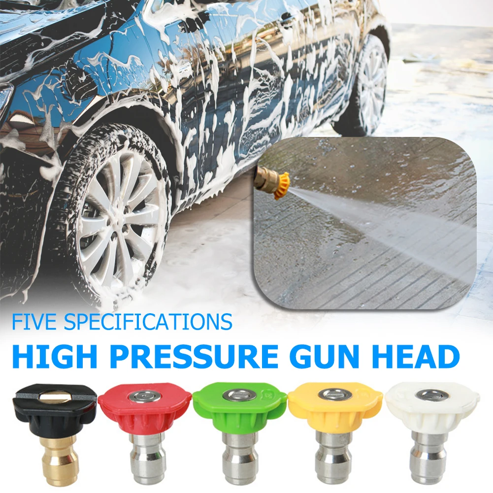 

5pcs High Pressure Spray Nozzle Tip 2.5 GPM 0-40 Degree 3600 PSI/250 BAR Washer Snow Foam Lance 5 Colors