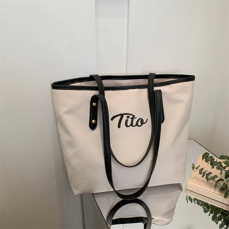 Borsa da donna personalizzata ad alta capacità, borsa in tessuto Oxford, borsa da pendolarismo multifunzionale, borsa a tracolla alla moda