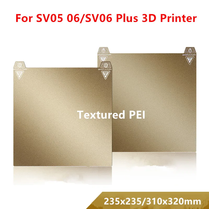 

Обновление SV06 Plus Build Plate PEI Sheet для 3D-принтера SV05/06/SV07 Plus, двухсторонняя текстурированная гибкая стальная печатная кровать PEI