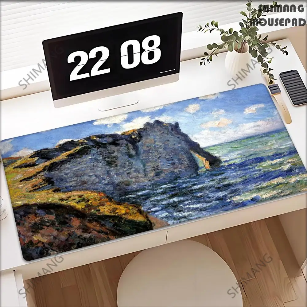 

Mouse Pad Gamer Home Large Computer Mouse Mat MousePads keyboard pad Claude Monet Art Natural Rubber Anti-slip Office