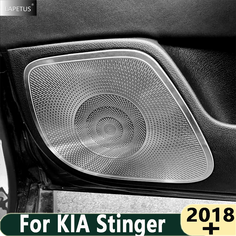 

Car 4 Door Audio Speaker Loudspeaker Stereo Tweeter Frame horn Decoration Cover Trim For KIA Stinger 2018 - 2022 Black / Silver
