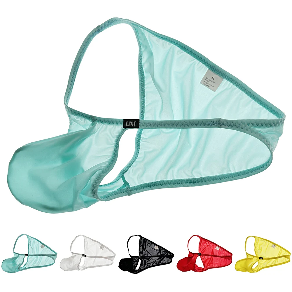 1pc Men's Ultra Thin Breathable Thongs G-Strings See Through Low Waist Lingerie Panties U-convex Pouch Underwear Man Briefs