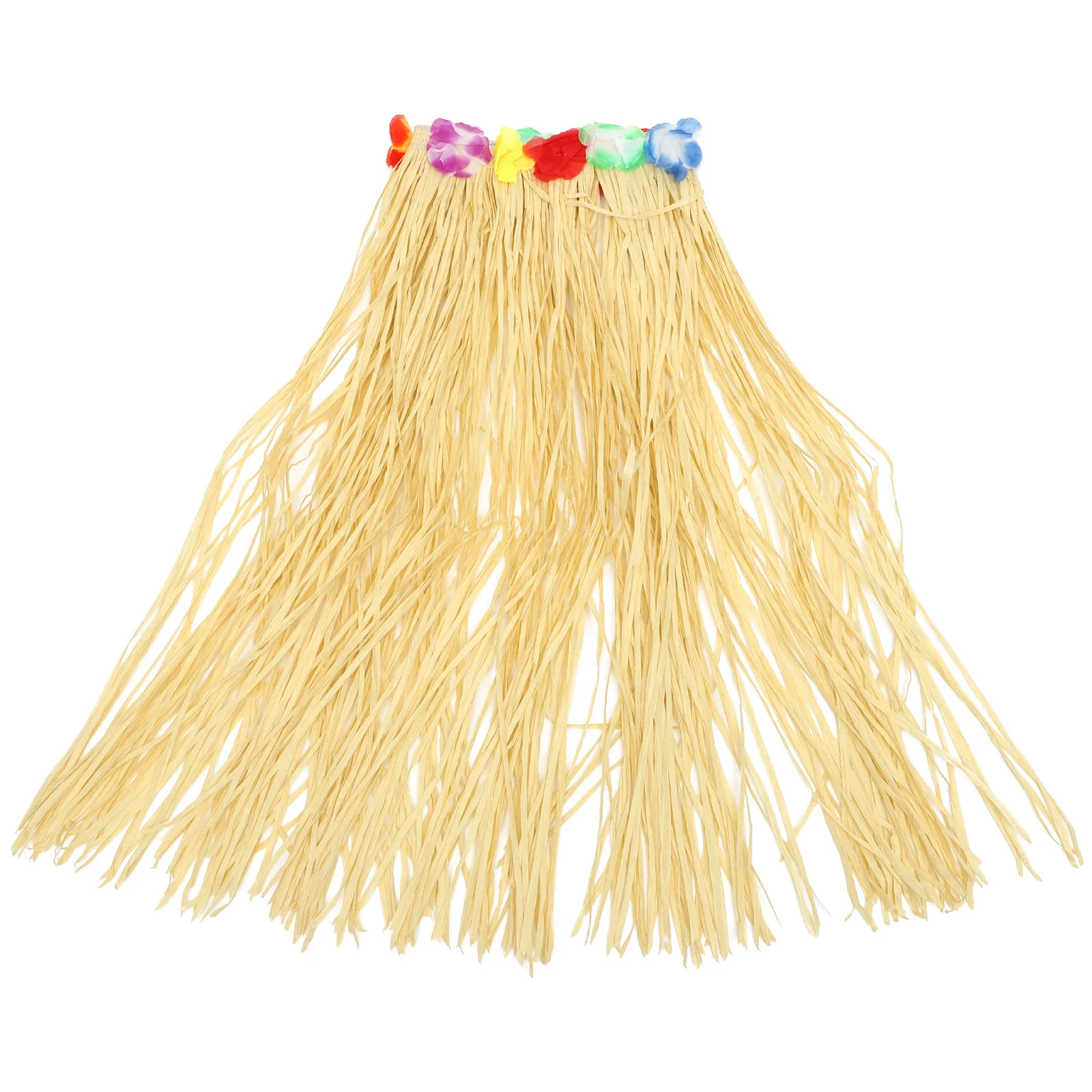 Gonna in erba di rafia per adulti Costume da ballo hawaiano Hula Decorazione leggera per feste Abbigliamento per spettacoli di eventi tropicali