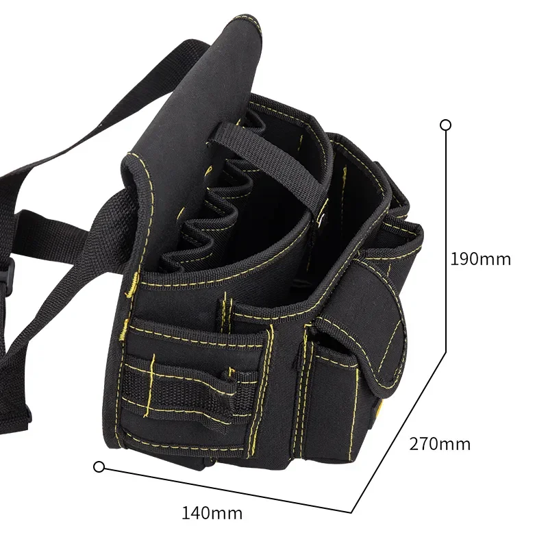 Deli Multifunctional Waist Tool Bag Pouch Pocket Tool Bag Oxford Cloth Repair Hardware Electrician Portable Storage Bag