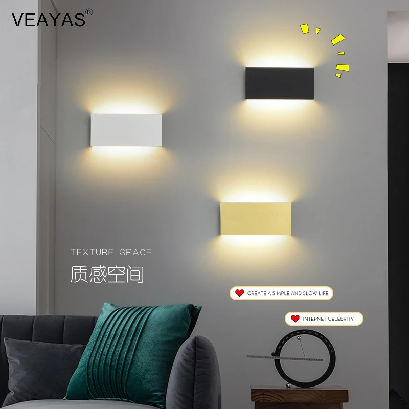 

LED Wall Lights For Bedside Kitchen Hall Foyer Bedroom Kid's Room Aisle Corridor Villa Gallery Bar Indoor black/white/gold Lamp