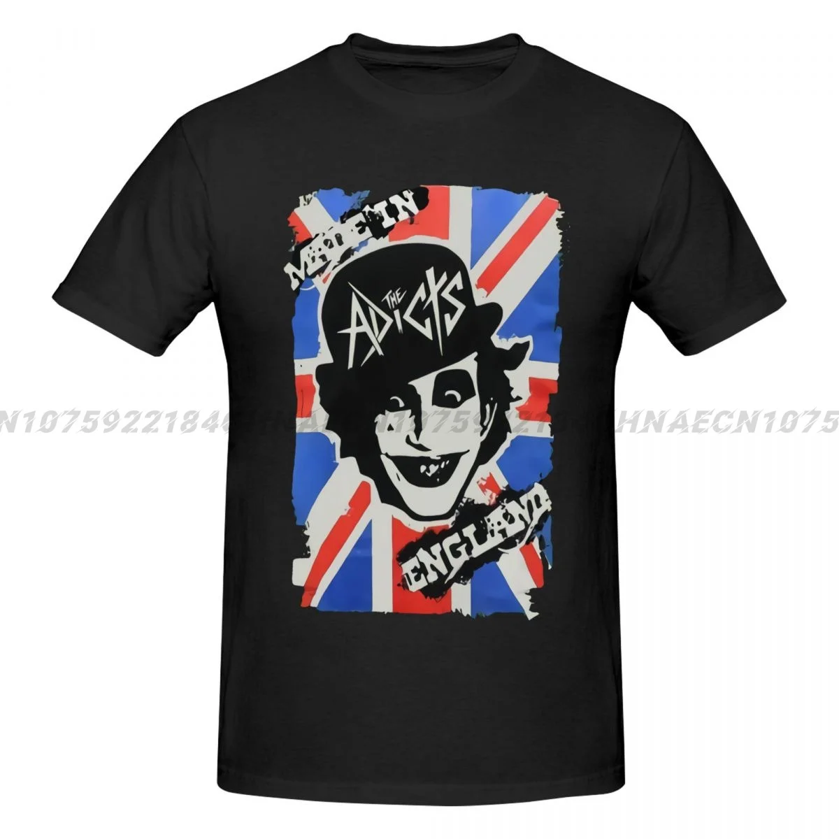 The Adicts Punk Band Graphic T-Shirts Print Men Tee Shirts Top Y2k Harajuku Tops Street Fashion