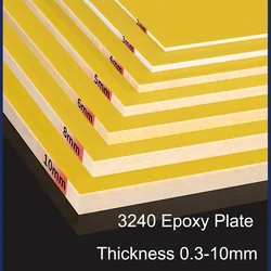 Fiberglass Protection Board Insulation Epoxy Plate Yellow High Temperature Resistant 0.3/0.5/0.8-10mmThickness 3240 Battery Pack