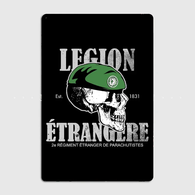 Légion Étrangère 2 Rep French Foreign Legion Paratrooper Poster Metal Plaque Club Bar Wall Decor Tin Sign Posters