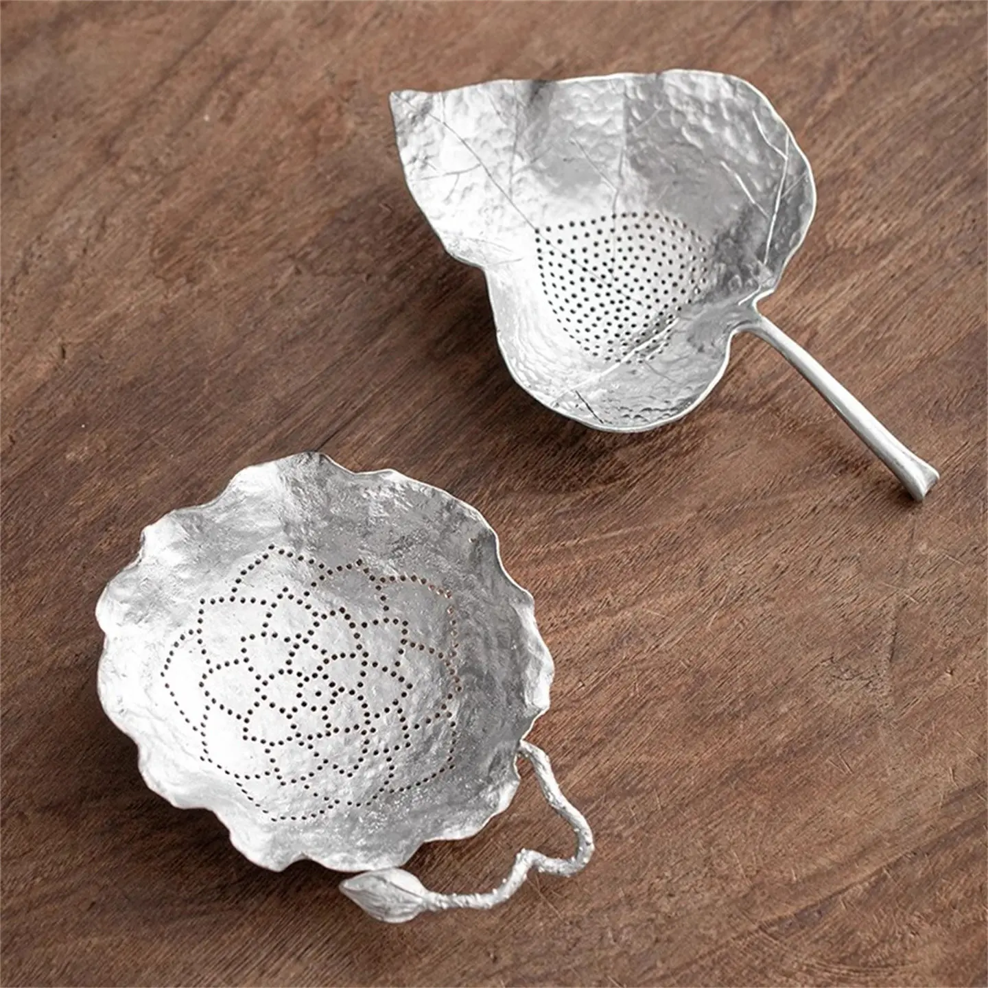CX creative handmade hammer pattern, snail tea with tin leaf tea leak
