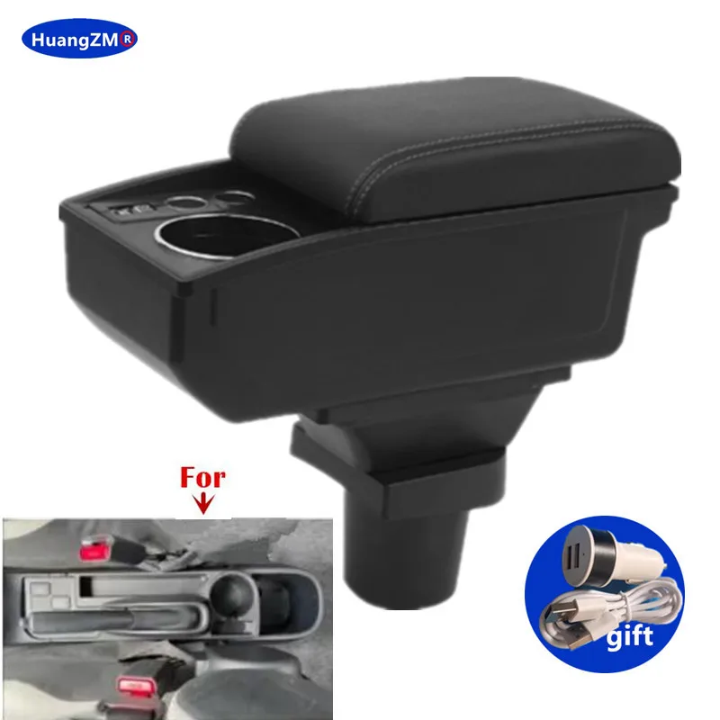 For Toyota Yaris 3 For Toyota Hybrid / Yaris Vitz Car Armrest Box Double-layer Storage Box Interior Retrofit Car Accessories