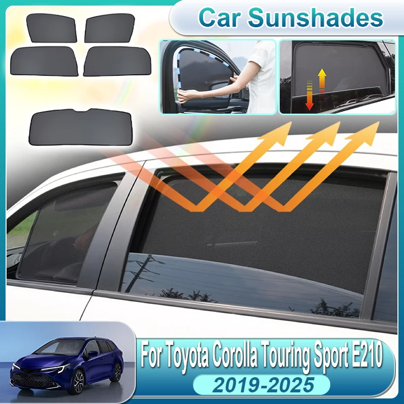 

For Toyota Corolla Touring Sport E210 2019-2025 Car Side Window Mesh Cover Sun Visor Protector Foldable Sunshade Auto Accesorios