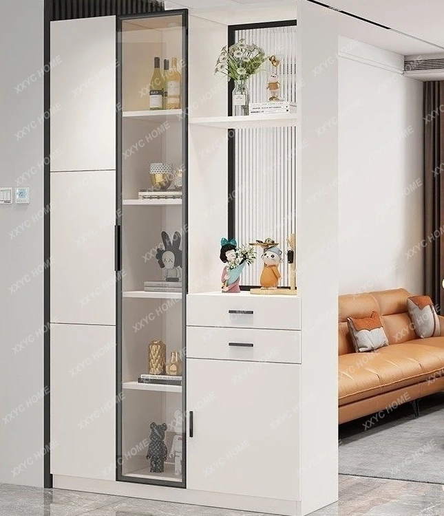

Современный минималистичный стеклянный шкаф для обуви SS Light Luxury, перегородка для прихожей