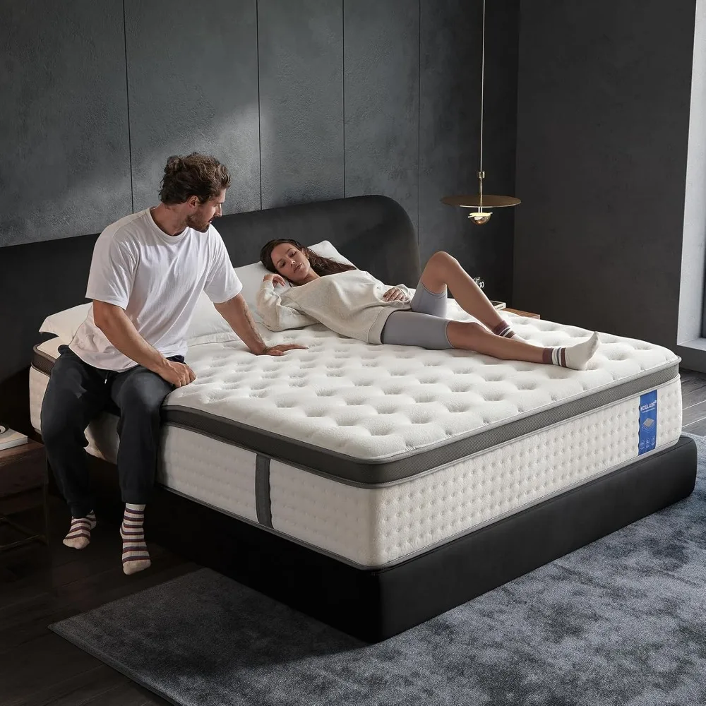 

Queen Mattress,14 Inch Size Mattresses in a Box,Memory Foam Hybrid Mattress, Individual Pocket Spring for Motion Isolation &Zone