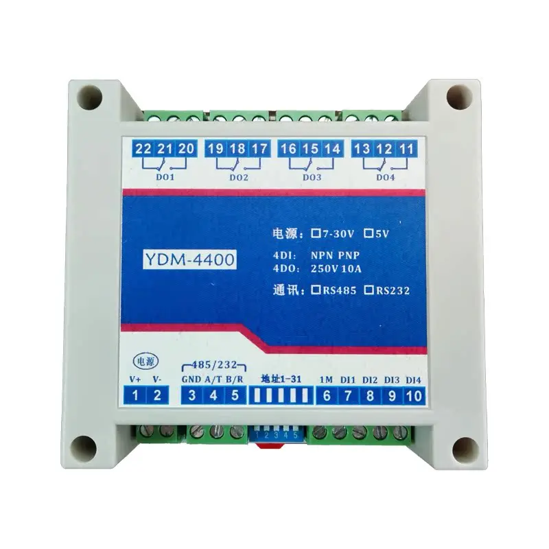 4400 Switch Quantity Acquisition RS485 Relay Output Module RS232 Intelligent Control PLC Expansion Modbus