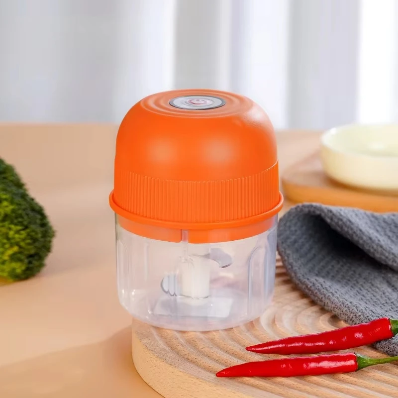 USB 휴대용 마늘 비터 마늘 분쇄기 260ML3 잎 미니 쵸퍼 전기 고기 분쇄기 주방 작은 도구 야채 쵸퍼