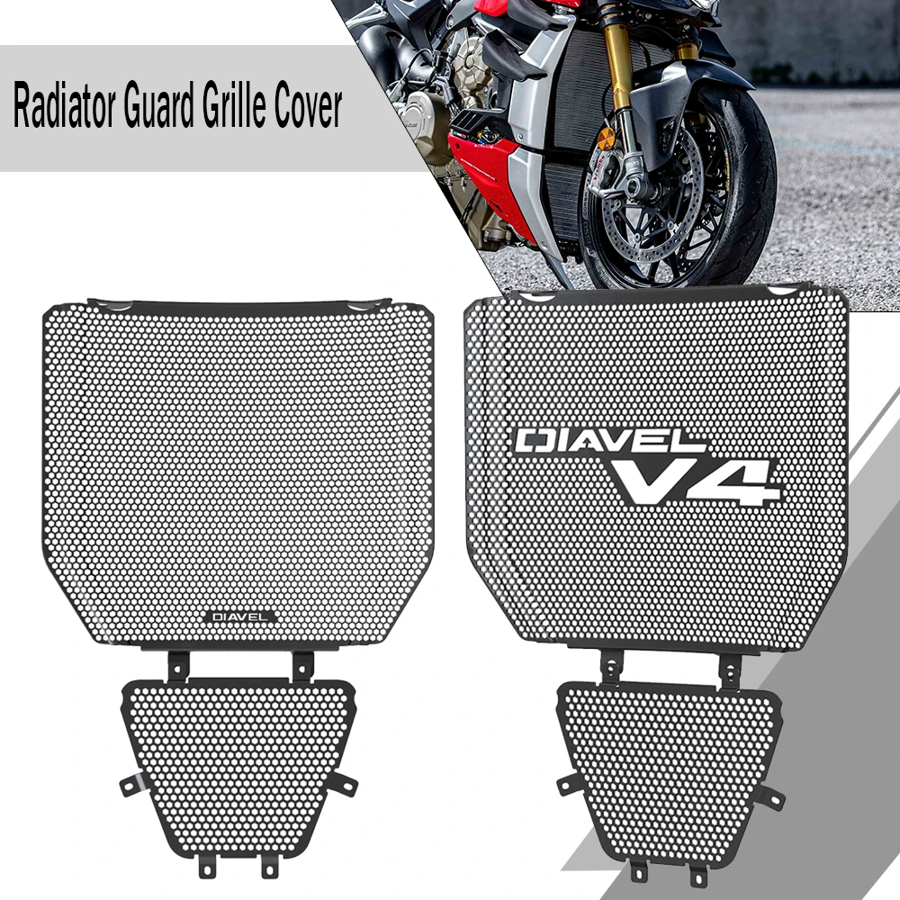 

For Ducati Diavel V4 2023 2024 DiavelV4 Motorcycle Accessories Aluminum Radiator Guard Grille Grill Cover Protector Protection