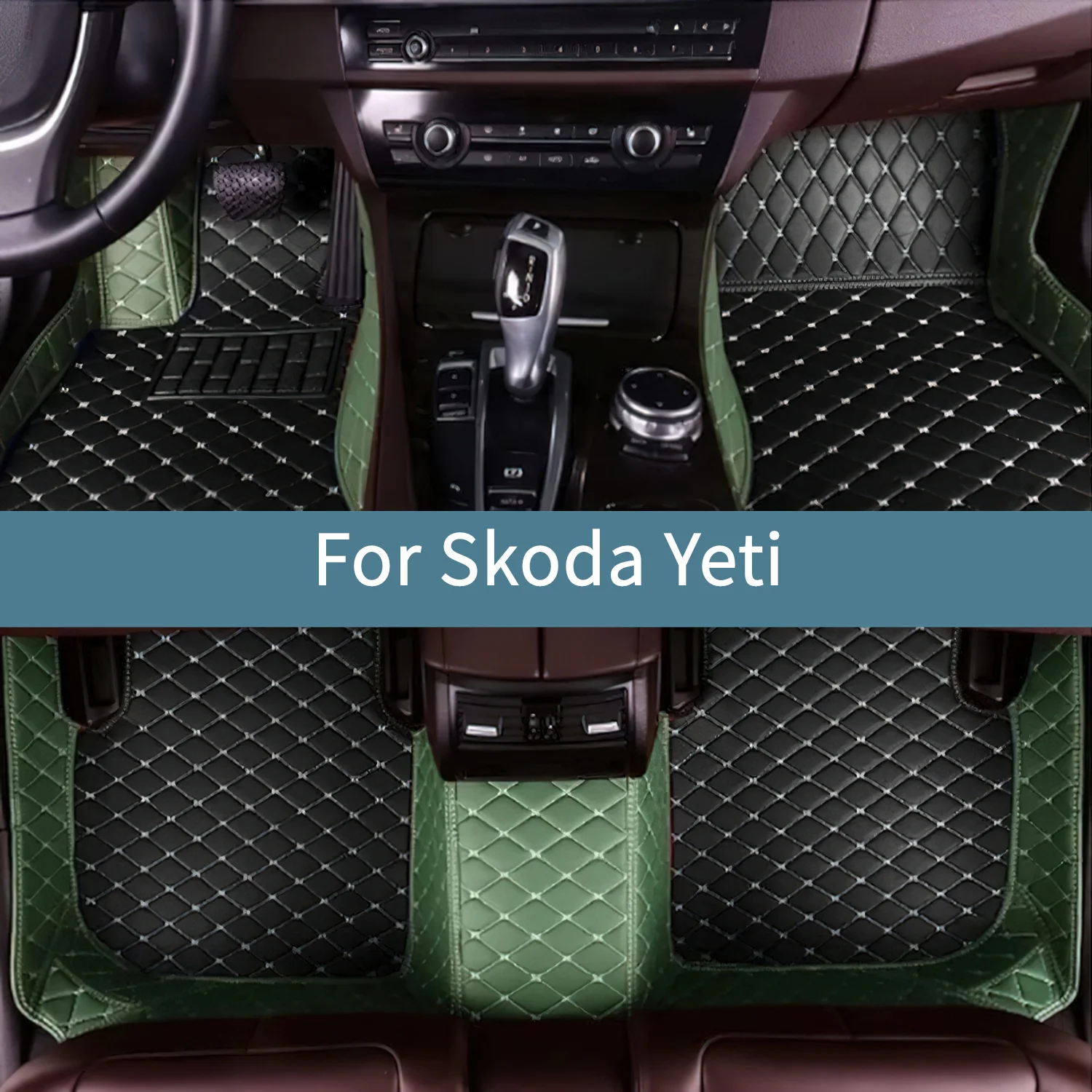 

Car Floor Mats For Skoda Yeti 2017 2018 2019 2020 2021 2022 2023 Leather Floor Mats For Cars All Weather Waterproof Full Set