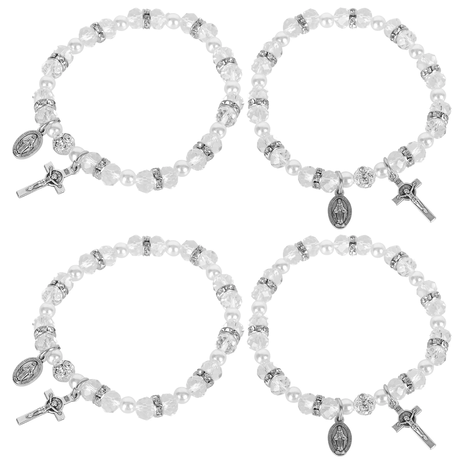 

4Pcs Decor Wrist Chain Alloy Women H Jewelry Wrist Crystal Bracelet Chain H Jewelry Birthday Gift