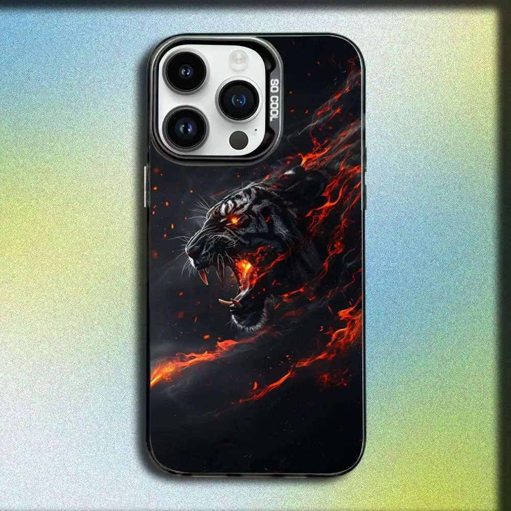 Animal Panthera tigris Phone Case For iPhone 17,16,15,14,13,12,11,Pro,Max,Plus,E,SE4,Air,Mini Black IMD Box #4