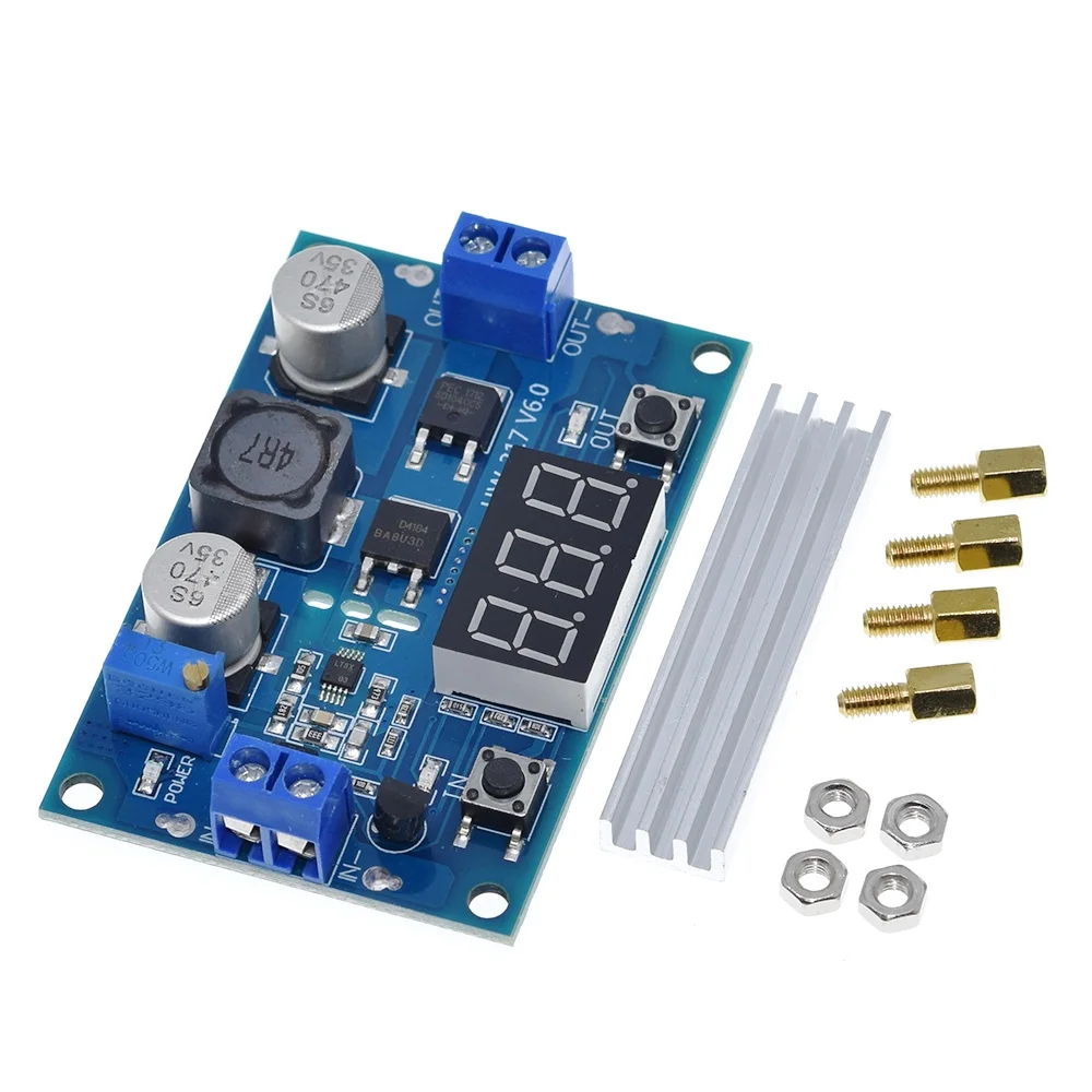 TZT DC 3~35V to 3.5~35V 10A 100W LTC1871 Booster Step Up Module Converter Regulated Power Supply+VoltMeter