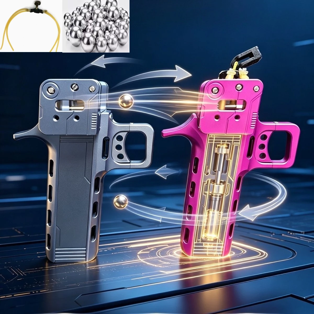 New Metal Stainless Steel Button Magazine with Automatic Loading Function, Outdoor Portable Hunting Tool