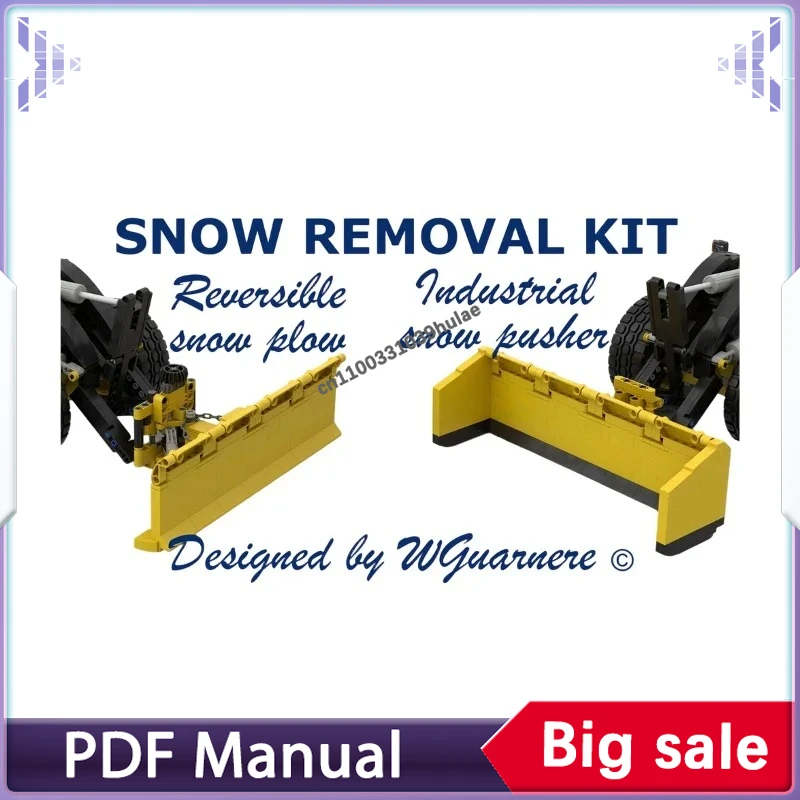 

Reversible Snowplow Snowpusher Attachment for Wheel Loader, Hydraulic Swivel Snow Blade, Heavy Duty Snow Removal