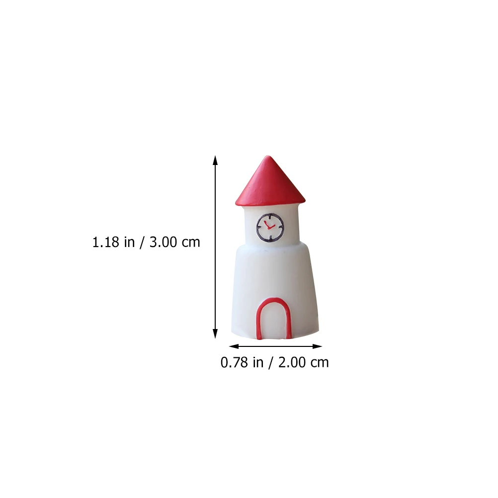 

4pcs Winter House Mini Castle Model Resin Miniature Garden Accessories Decorative Miniature Home Adornment Mini House