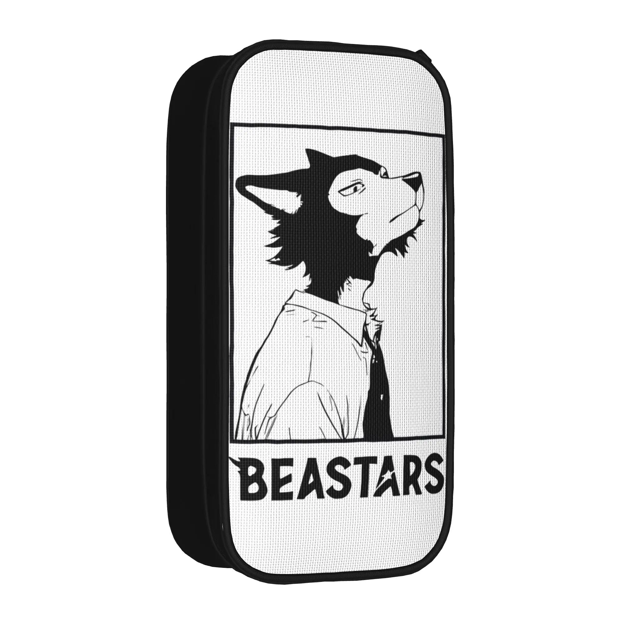 Wolf BEASTARS  Pencil Cases Creative   Pen Bags Girls Boys Large Storage Students School Zipper Pencilcases