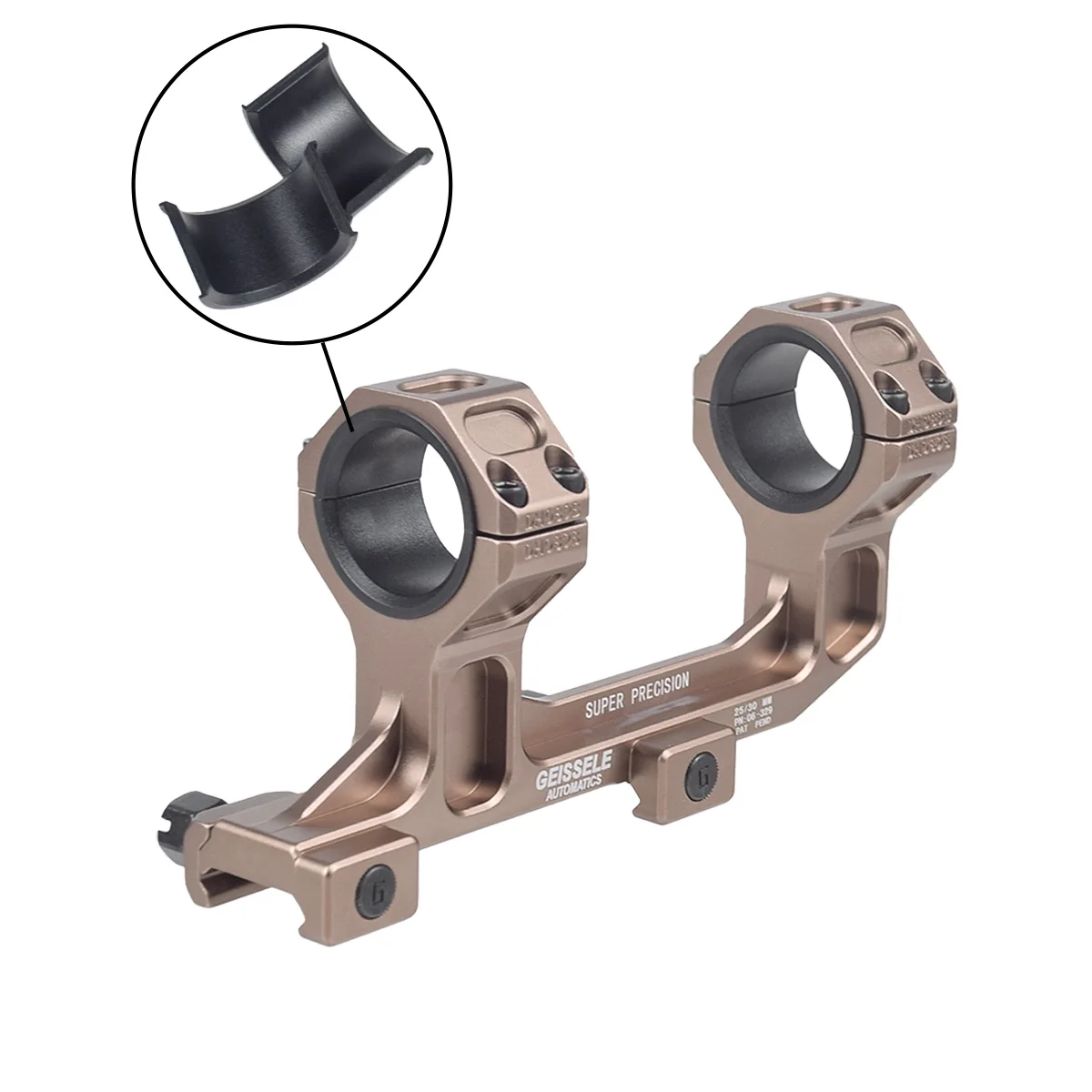 Tattico GEISSELE 1.54 1.93 supporto per pistola a sbalzo AR15 AK47 supporto per cannocchiale ottico per fucile QD anelli di montaggio con per guida Picatinny da 20mm