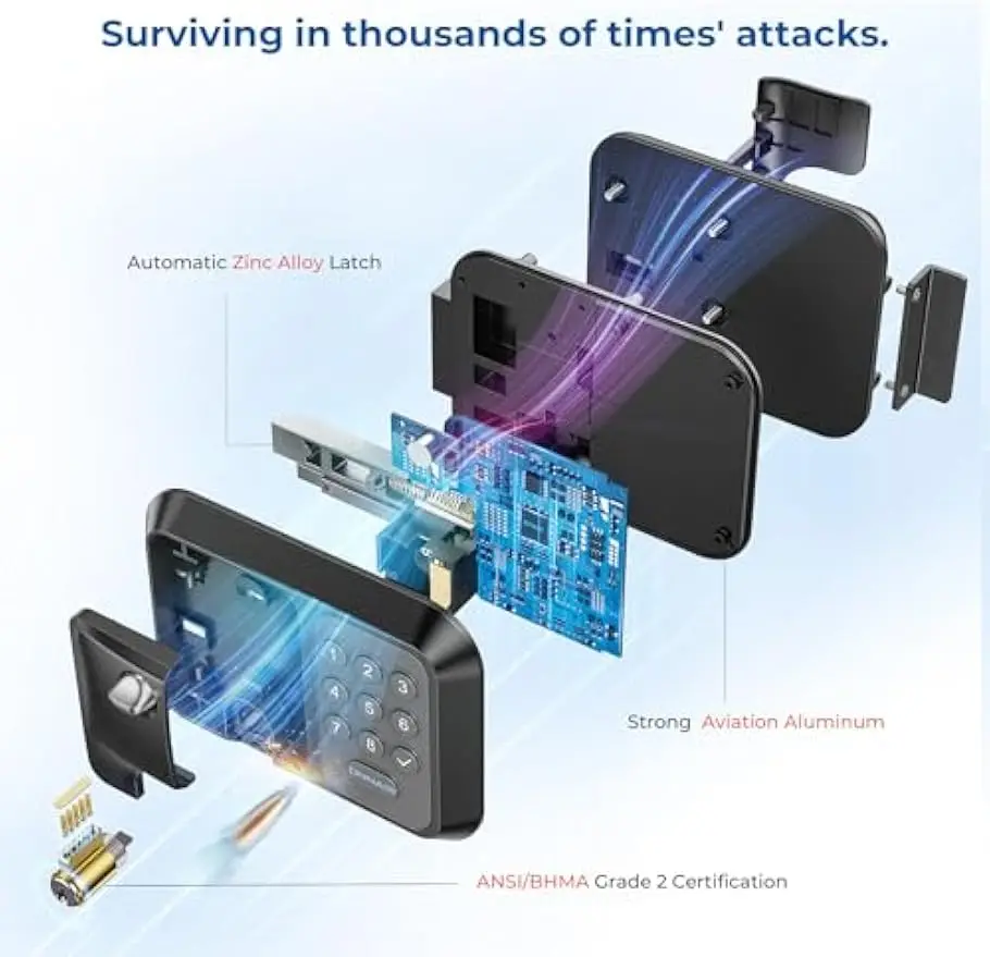 Full Metal RV Keyless Entry Door Lock with Password & Remote, Trailer Camper Replacement, Versatile Latch