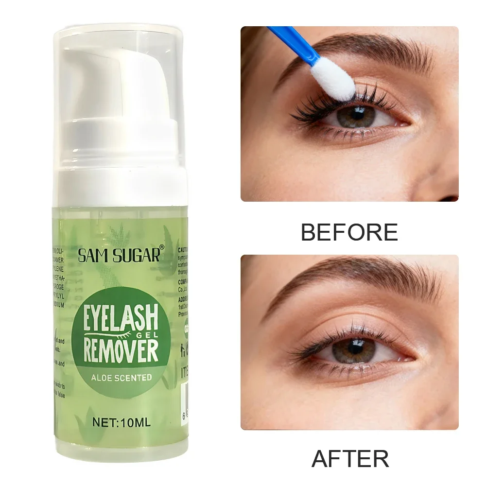 جل مزيل الرموش اللطيف للرموش الصناعية ماسكارا وكحل عميق ونظيف ومنعش وإزالة المكياج غير الدهني