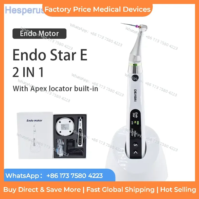 2026 High Accuracy 2 in 1 Wireless Endo Motor Built in Apex Locator for Endodontic Treatment fastshipping