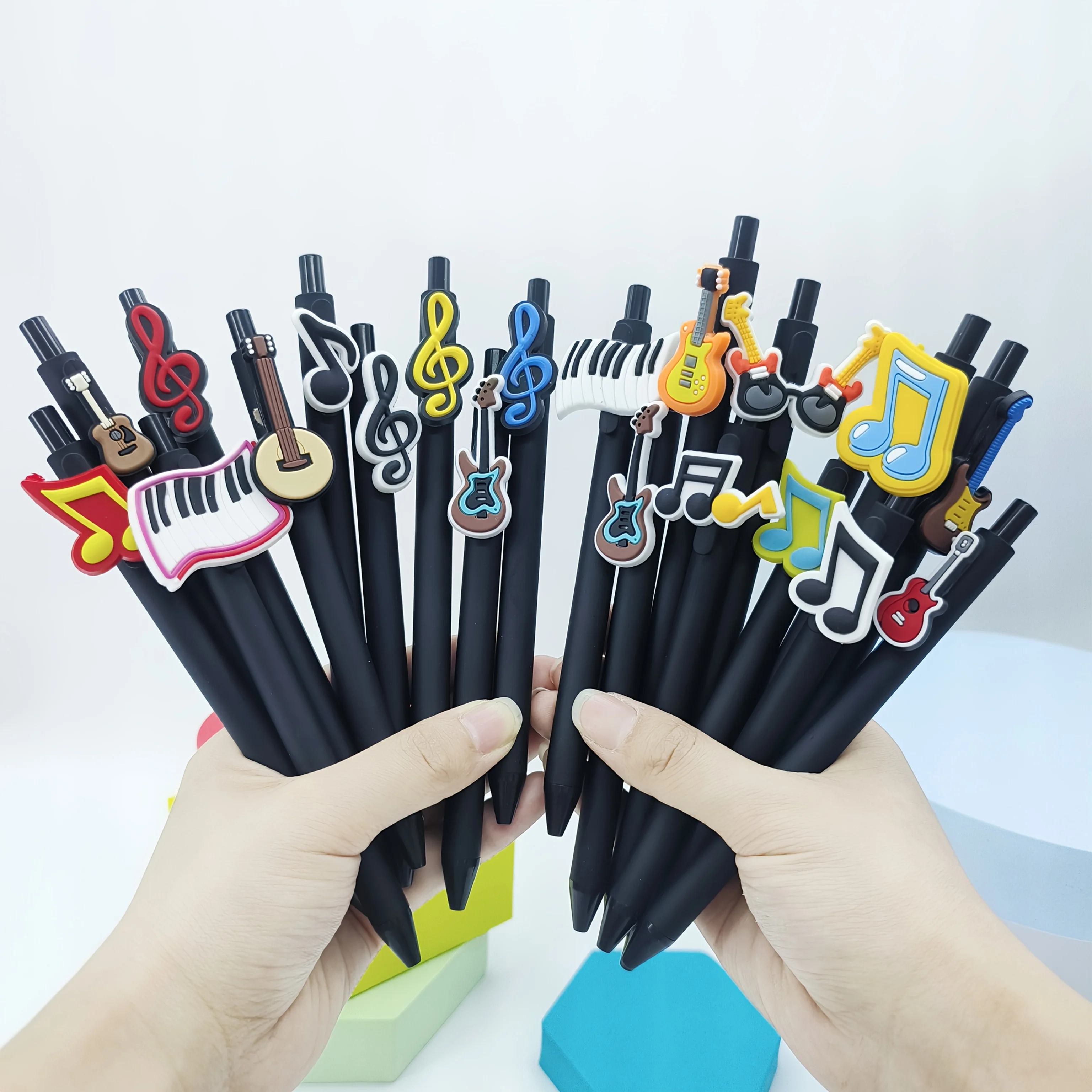 

10 шт./20 шт., ручка-наклейка для инструментов, черная наклейка в форме инструмента, шариковая ручка, подарочная ручка для письма для студентов