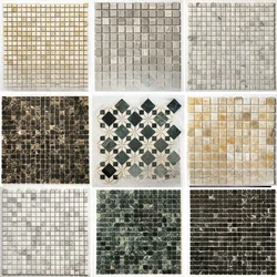 30*30cm marble stone mosaic tile pool fish pool tiled antique background wall sticker toilet bathroom decorations living room