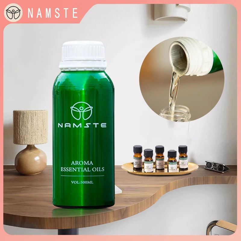 

NAMSTE 500ML Aromatherapy Essential Oil Home Air Freshener Pure plant essential oil Diffuser Perfume Free 5PC Of 5ml Samples