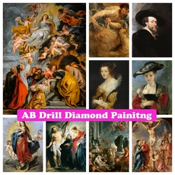 Famous Flemish Artist Peter Paul Rubens 5D AB Drills Diamond Painting Embroidery Pictures of Rhinestones Cross Stitch Home Decor