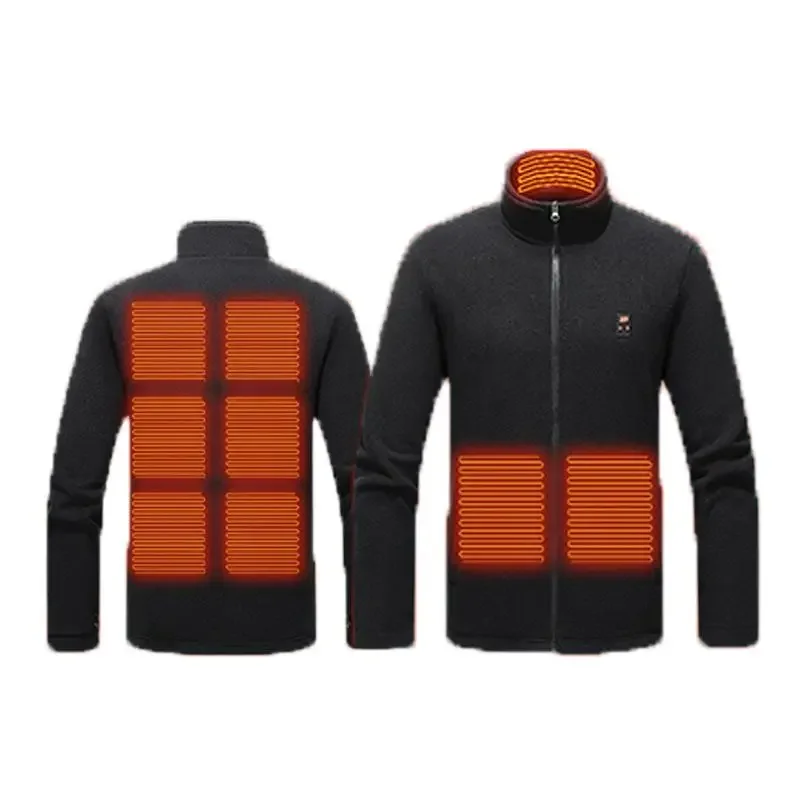 Fleece Sweater Men's Wearable Heating Coat with Temperature Display Intelligent Constant Temperature