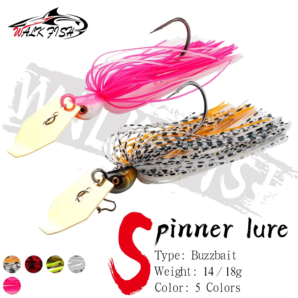 WALK FISH 14g/18g Angelköder Spinner Köder Jig Tänzer Buzzbait Bärtiger Mann Metall Angelhaken Künstlicher Köder Meeresangeln Bass