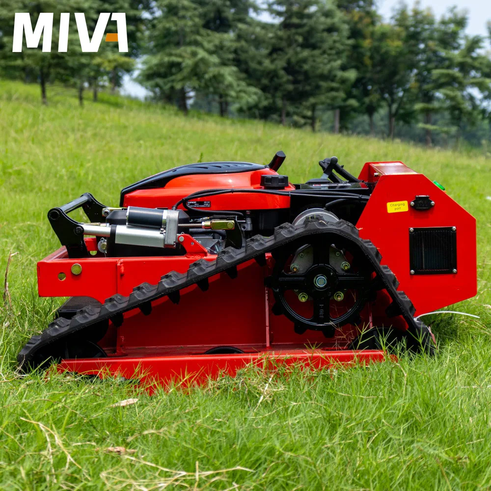 Customized Remote Controlled Lawn Mower Robot Smart Self propelled Crawler Mower Machine Swift High Grass Mowering For Sale