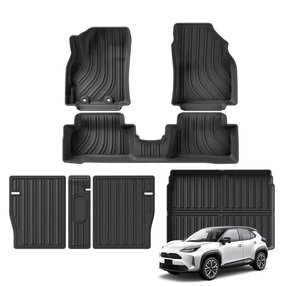 

Car Trunk Mat For Toyota Yaris Cross 2022-2024 TPE Floor Mats All Weather Backrest Mat Rear Trunk Pad Cargo Liner Anti Dirty Pad