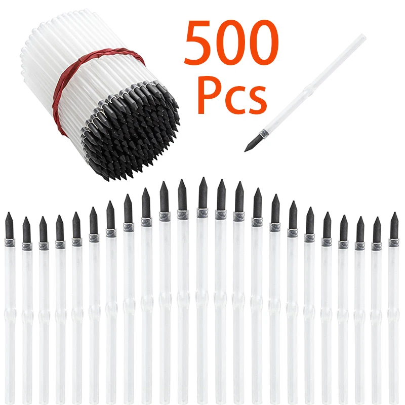 500Pcs Beaded Pencil Refills DIY Beadable Pencils Refill HB Pencil Refill School Office Supplies Kawaii Stationery