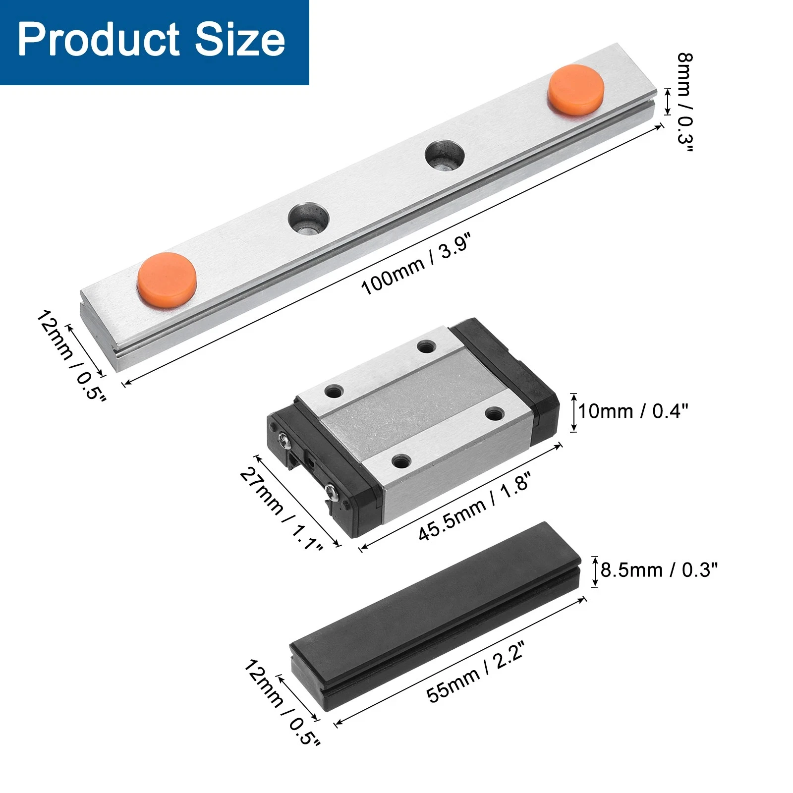MGN7H 9H 12H 15h Miniature Linear Guide Slide Linear guide for 3D printer and numerical control machine tools