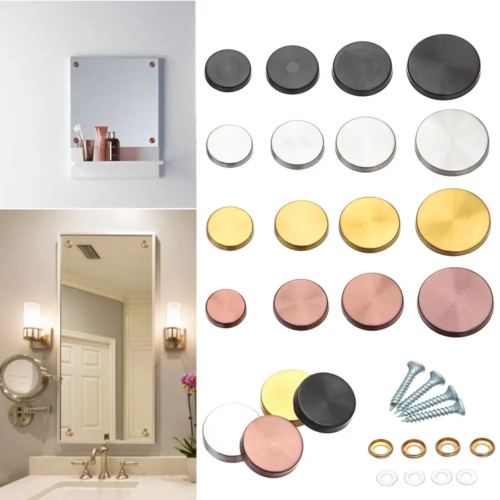 Furniture Hardware Stainless Steel Decoration Screw Covers Screws Decorative Cap Mirror Fixing Nails Mirror Fasteners