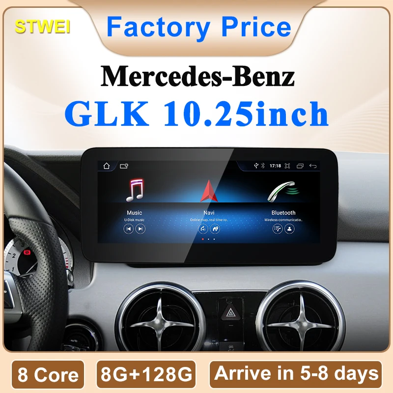 STWEI 2024 Nowy Samochodowy System Multimedialny Bezprzewodowy Android AUTO CarPlay Ekran 10,25 cala 12,3 cala Do Mercedes Benz GLK X204 2010 2013 2015