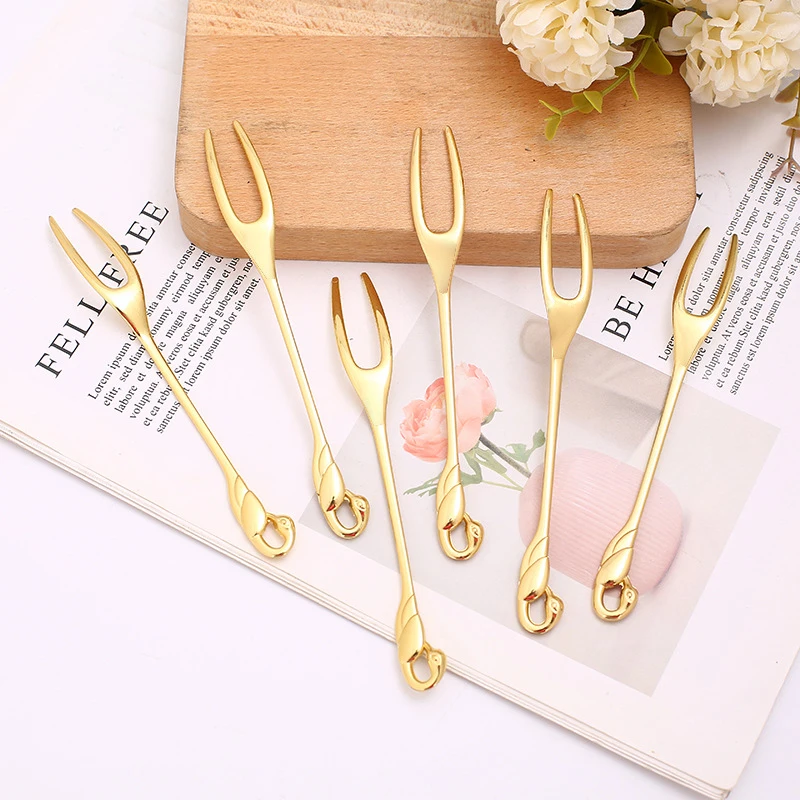 Small Fork Spoon Suit Swan Shaped Tableware Suit Tableware Sets Dinnerware