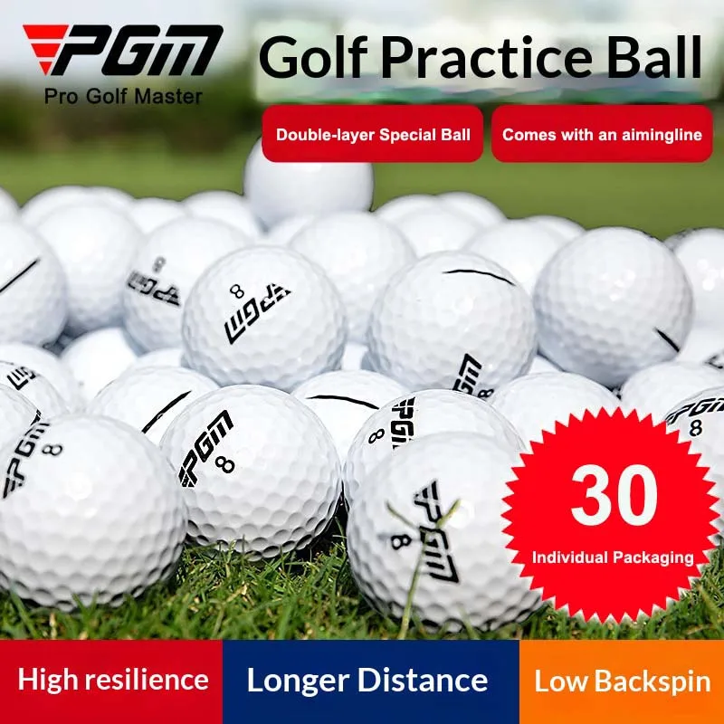 pgm-golf-ball-30pcs-practice-course-special-ball-double-layered-ball-with-aiming-line-high-rebound-long-distance-q031